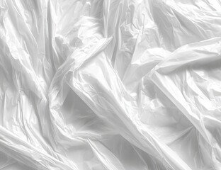 Wrinkled, translucent plastic sheeting