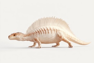 Photorealistic dinosaur with spiked back for educational design and paleontology enthusiasts