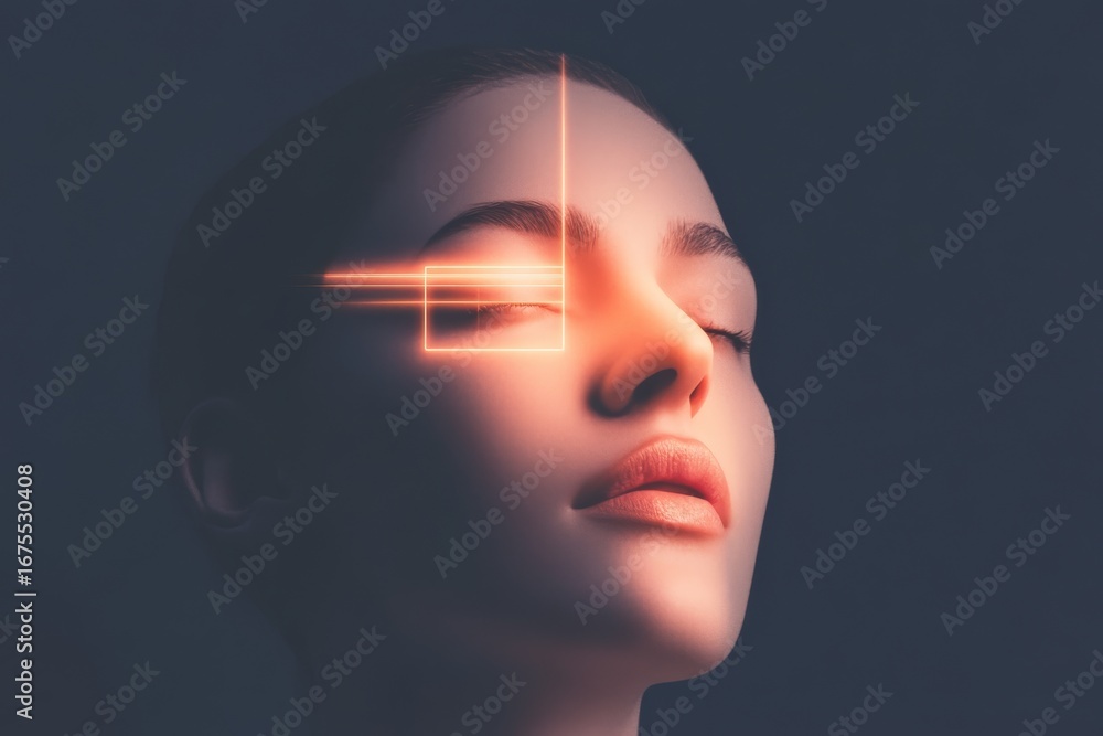 Poster futuristic ai chatbot concept with glowing interface for digital innovation and technology design