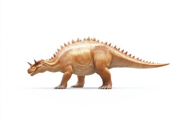 Naklejka premium Realistic dinosaur depiction of sauropod animal with spikes