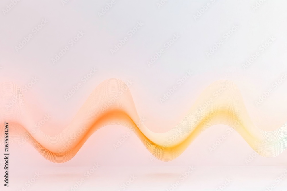Aufkleber abstract wave pattern in soft pastel tones with gradient curves