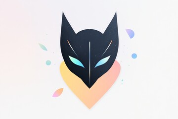 Obraz premium Minimalist gaming and entertainment design with futuristic mask concept