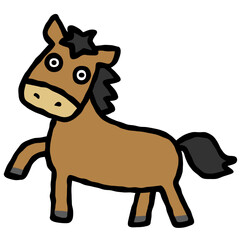 Funny Cartoon Horse illustration
