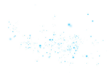 Blue Dust Burst with Glowing Light and Magical Flare on Transparent Background for Luxury Celebration and Festive Effects