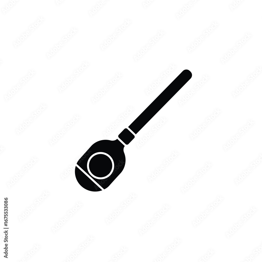 Poster black stylized object with circular detail vector