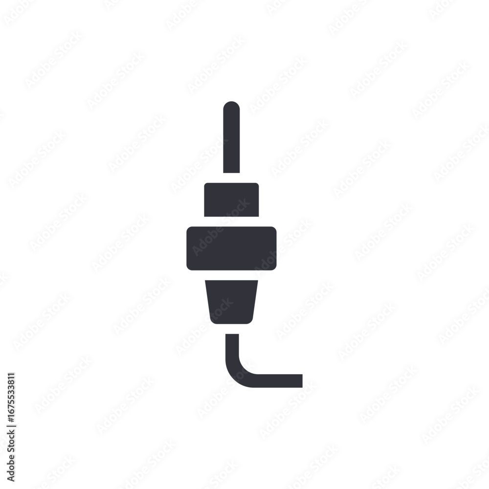 Aufkleber schematic vector illustration of an electrical connection component for tech projects