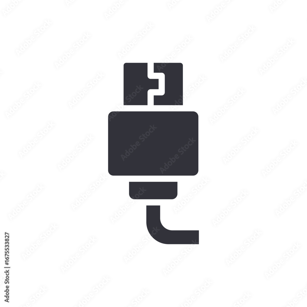 Aufkleber electronic connection port symbolizing data transfer and device interconnectivity
