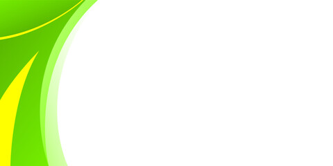 Green and yellow wave modern background with white space for text and message. template design	