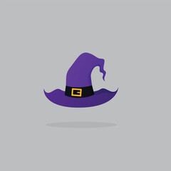 Halloween Witch Hat Silhouette, Witch Hat Different Shapes Silhouette Set, Handmade Calligraphy Vector Illustration.