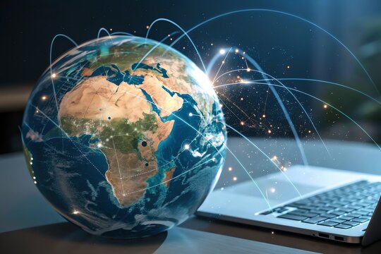 Global Connection via Laptop