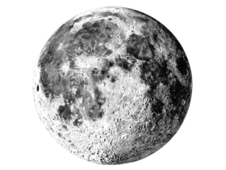 Grayscale Moon Image with Detailed Surface Texture