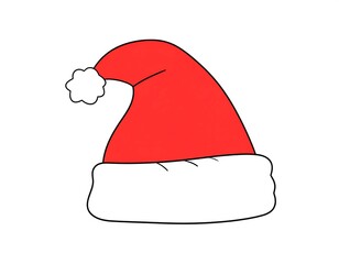 Simple red and white Santa hat