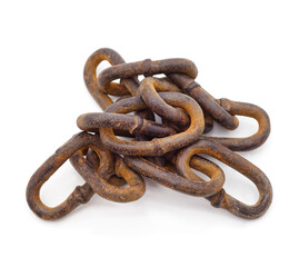 Rusty old chain.