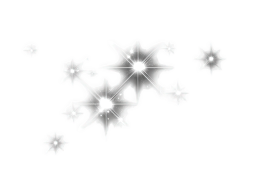 White Sparkles on Transparent Background