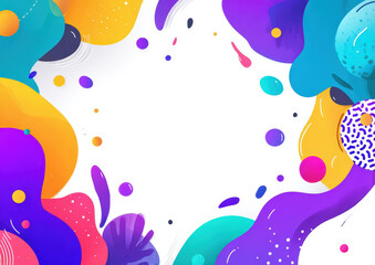 Fototapeta premium Vibrant Abstract Background with Fluid Shapes and Bright Colors