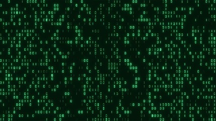 Animation of binary coding, Digital binary computer code. Computer binary matrix digital rain information flow High tech digital matrix 01 code falling. The matrix style binary code. Matrix Number - Powered by Adobe
