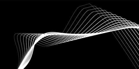 Vector abstract background design. Modern wavy line pattern in monochrome colors. Premium stripe texture