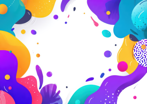 Vibrant Abstract Background with Fluid Shapes and Bright Colors