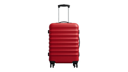 Modern Red Luggage Suitcase with Extendable Handle for Travel Purpose