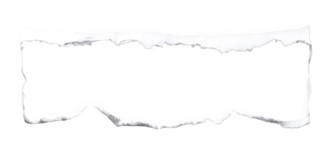 White Torn Paper Texture with Irregular Edges on Black Background
