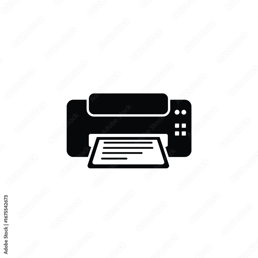Poster black printer with paper output document
