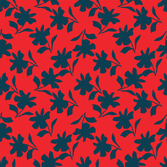 Seamless flowers pattern. Hand draw abstract pattern
