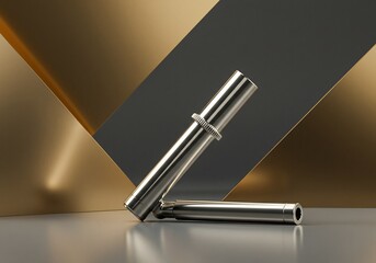 洗練された金属製L字型パーツの美しい輝き