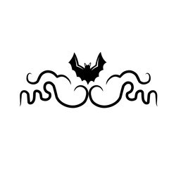 Halloween bat Border ornament
