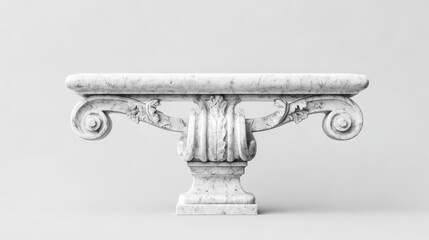 hyperrealistic depiction of architectural detail embodying ultraminimalism against clean backdrop