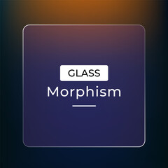 Modern design showcasing glass morphism effect on a dark gradient background
