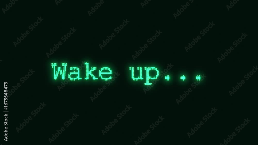 Poster retro-futuristic pixelate monitor synthwave style. retro cctv or vhs pixel wireframe. abstract digit