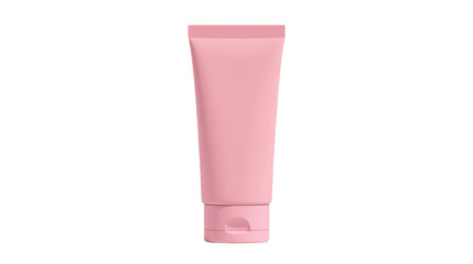 Simple Pink Realistic Cosmetic Cream Tube Container Mockup Illustration