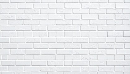 Clean White Brick Wall Texture Seamless Background for Design Projects