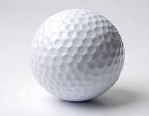 Clean Golf Ball on a White Background