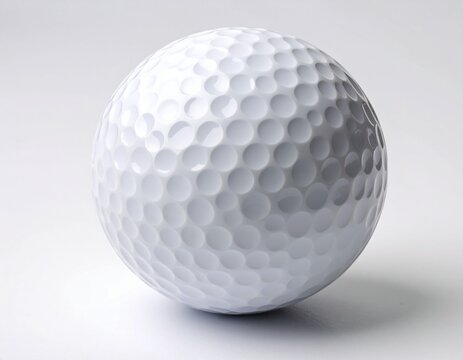 Clean Golf Ball on a White Background