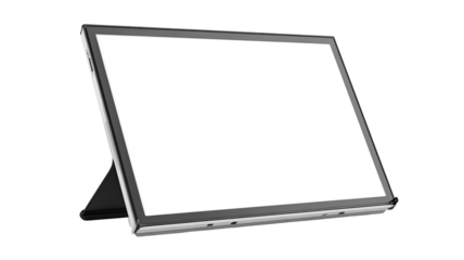 Blank screen tablet-like device angled