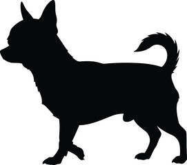 Chihuahua silhouette pet dog animal icon vector vector