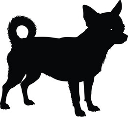 Chihuahua silhouette vector art dog pet animal graphic vector