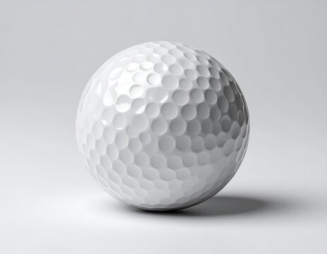 Clean Golf Ball on a White Background - Powered by Adobe