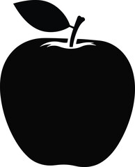 Ripe red apple with green leaf on white vector illustration vector