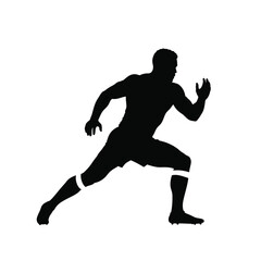 Runner silhouette athletic movement running