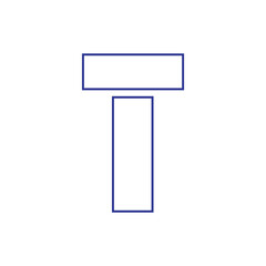 vector font letter t