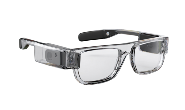 Clear eyeglasses with embedded technology