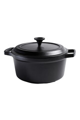 Black oval casserole dish with lid