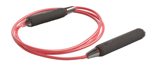 Pink jump rope with dark handles