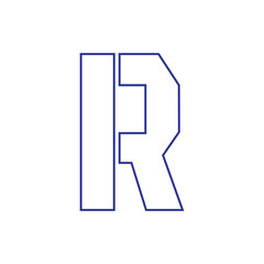 vector font letter r