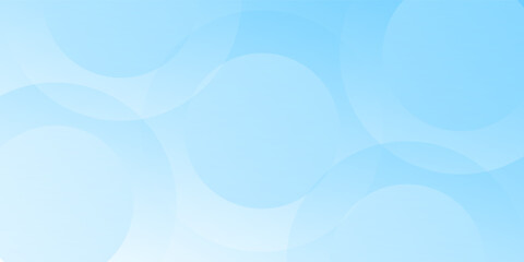 Minimalist banner background, pastel colorful, Light Blue gradations. Circle effect style geometric, abstract background. Vector Illustration