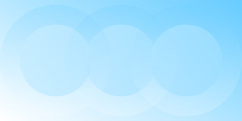 Minimalist banner background, pastel colorful, Light Blue gradations. Circle effect style geometric, abstract background. Vector Illustration