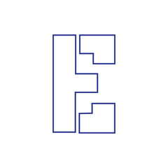 vector font letter e