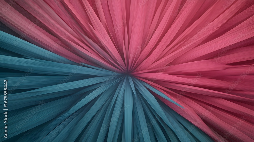 Poster this image displays a creative arrangement of smooth, linear shapes radiating from a central point, 